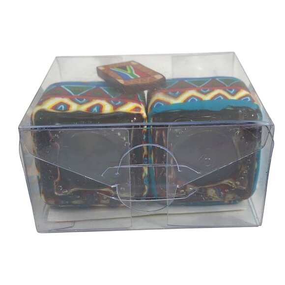 African Ghoeks Colorful Handcrafted Mini Salt & Pepper Shaker Set - Picture 7 of 7